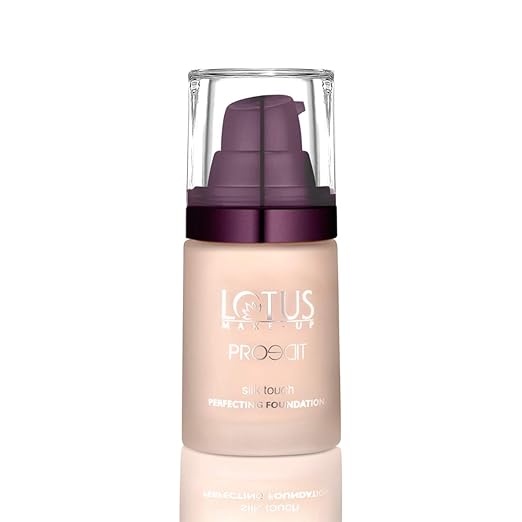 Lotus Makeup Proedit Silk Touch Luminous, Dewy Finish Liquid Perfecting Buildable Coverage Foundation (Porcelain, 30 Ml, Normal)