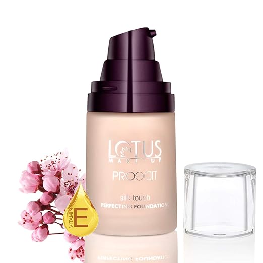 Lotus Makeup Proedit Silk Touch Luminous, Dewy Finish Liquid Perfecting Buildable Coverage Foundation (Porcelain, 30 Ml, Normal)