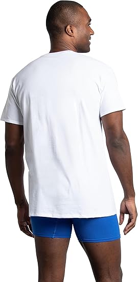 Men's Crew Tee Undershirts, Moisture Wicking & Tag Free, Also Available in Big & Tall