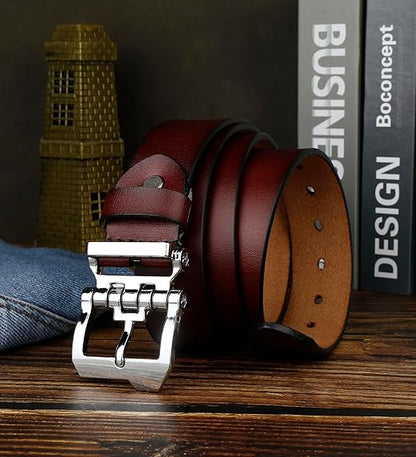 Mens Belt Big and Tall 30"-65",Genuine Leather Belts for Men,Casual Work Dress Jeans Belt,Black Brown Width