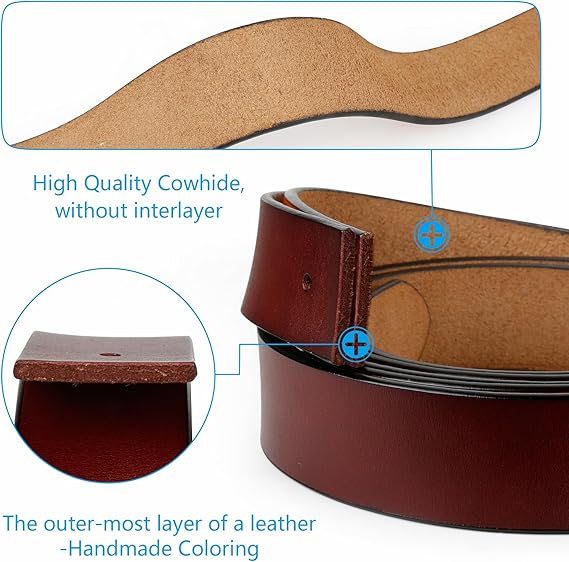 Mens Belt Big and Tall 30"-65",Genuine Leather Belts for Men,Casual Work Dress Jeans Belt,Black Brown Width